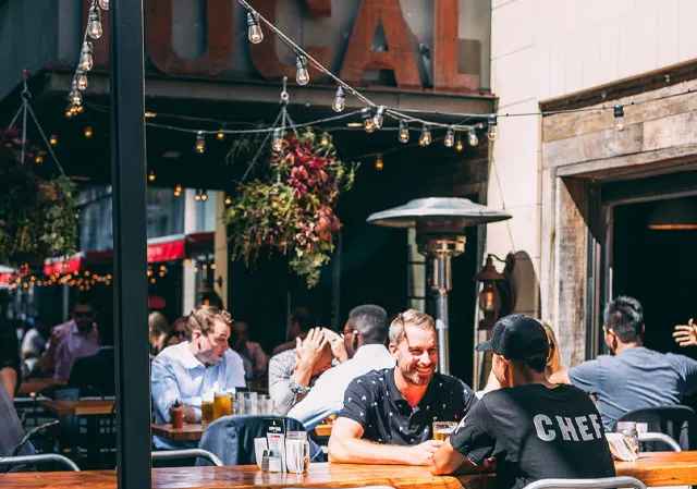 Local 8th avenue patio during summer