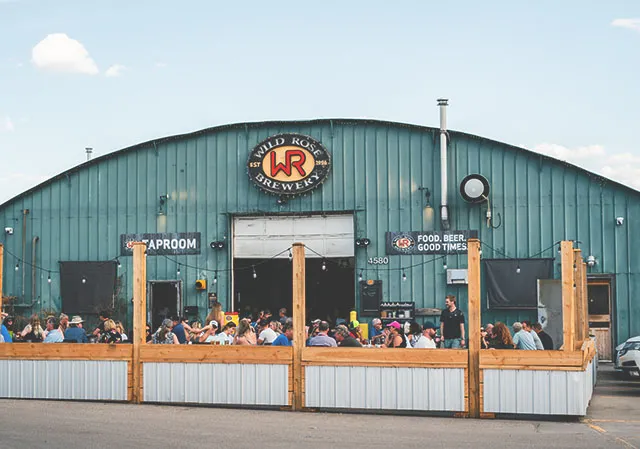 Wild Rose Brewery taproom & patio