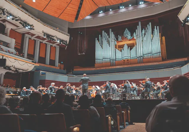 Calgary Phil playing a concert in the Jack Singer Concert Hall