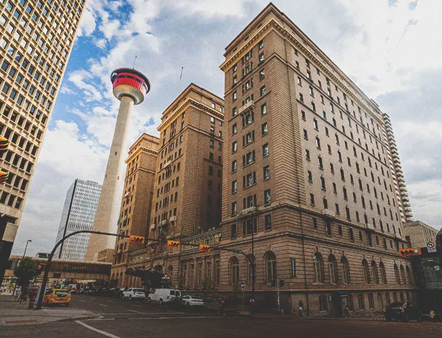 exterior shot of The Fairmont Palliser hotel in downtown Calgary