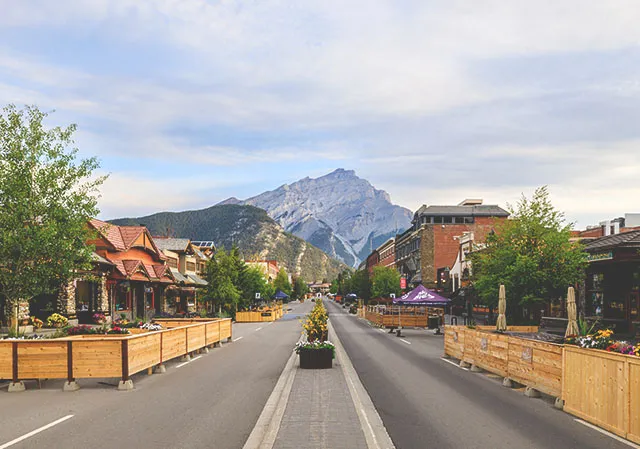 Banff Avenue pedestrian zone