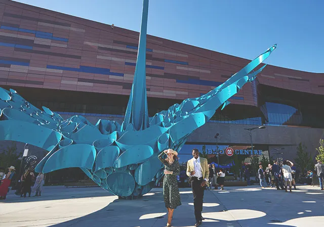 The Spirit of Water sculpture at Stampede Park