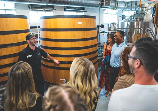 Group on a Burwood Distillery tour