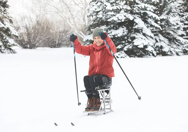 paraplegic cross-country skier at Shaganappi Point Golf Course