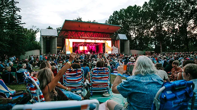 the crowd at the summer concert