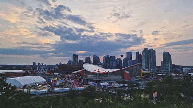 Calgary Stampede from the above