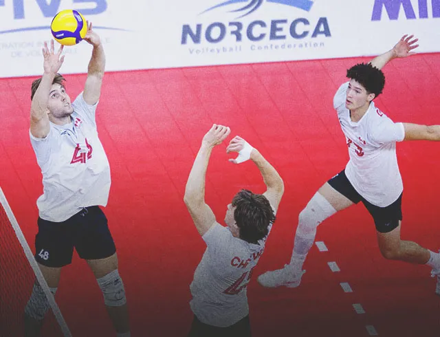 men playing volleyball
