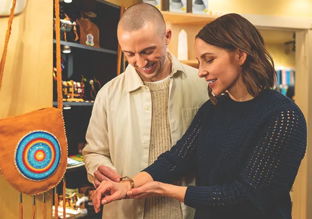 couple shopping at Moonstone Creations