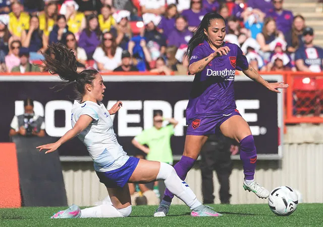 The neon violet and red of the Wild FC will be a staple at McMahon Stadium