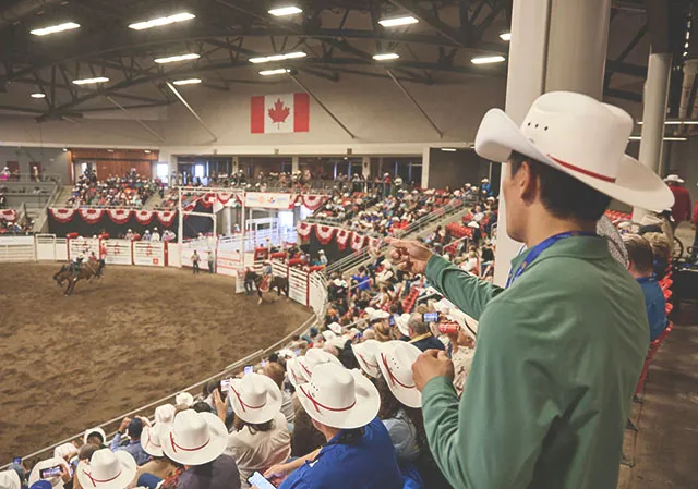 The organizing committee worked with the Calgary Stampede to host a rodeo for attendees