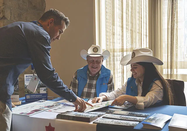 Volunteers were stationed at host hotels