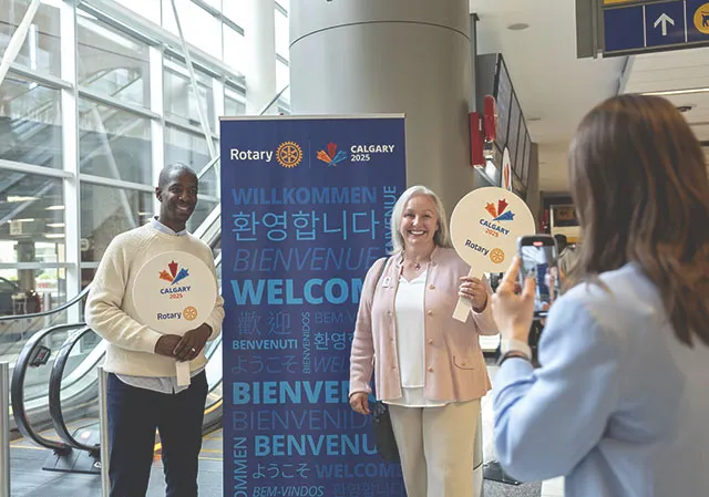 Greeters were ready to welcome attendees